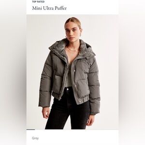 NWT Abercrombie Puffer in Grey